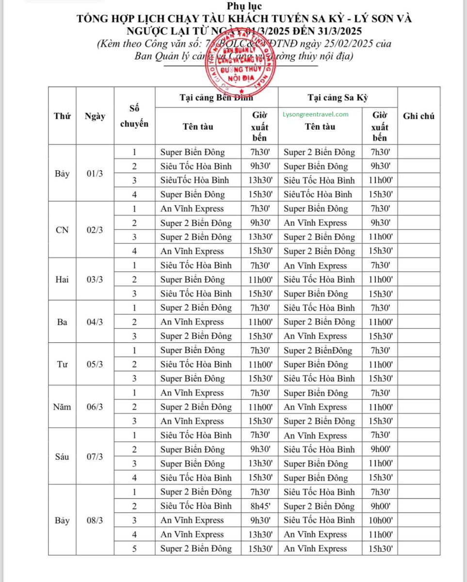 Lịch tàu đi Đảo Lý Sơn tháng 3 - 2025 (1)